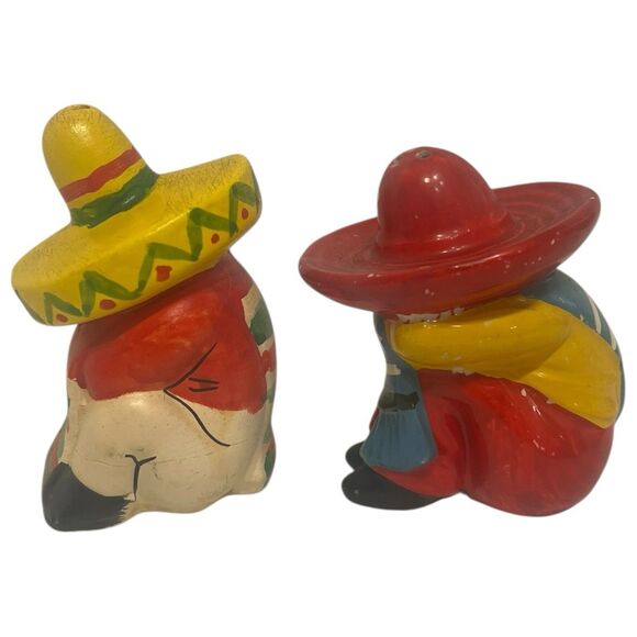 1970s Sombrero Salt & Pepper Shakers | Victoria Japan + Texas Made Set - Picture 2 of 12